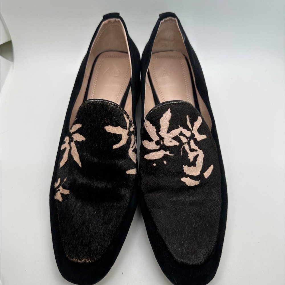 Anthropologie AD & Daughters Calf Hair Greyan Square Toe Slip On Shoe Sz 8.0 - Picture 2 of 12